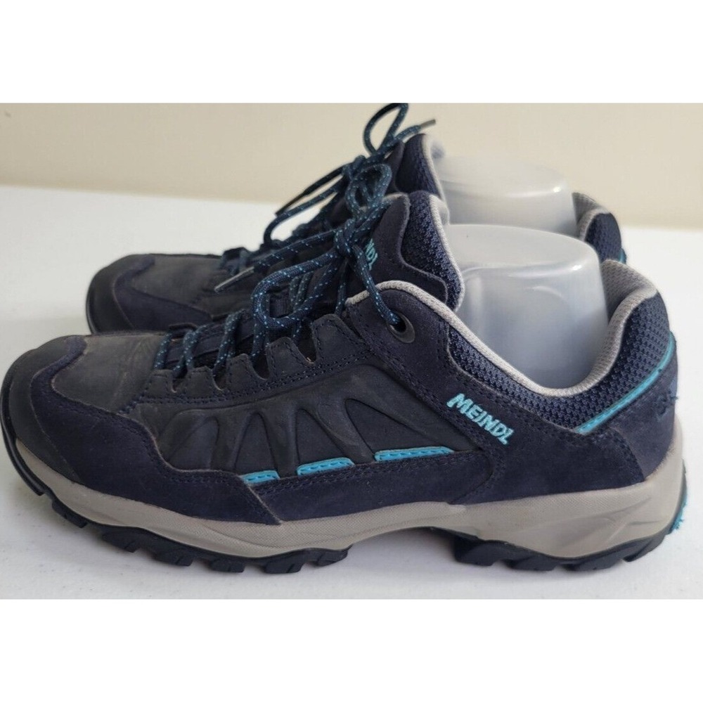 Meindl Men's Hiking Shoes UK 6.5 (U.S. 7.5) Air-Active Trekking Navy Blue Teal